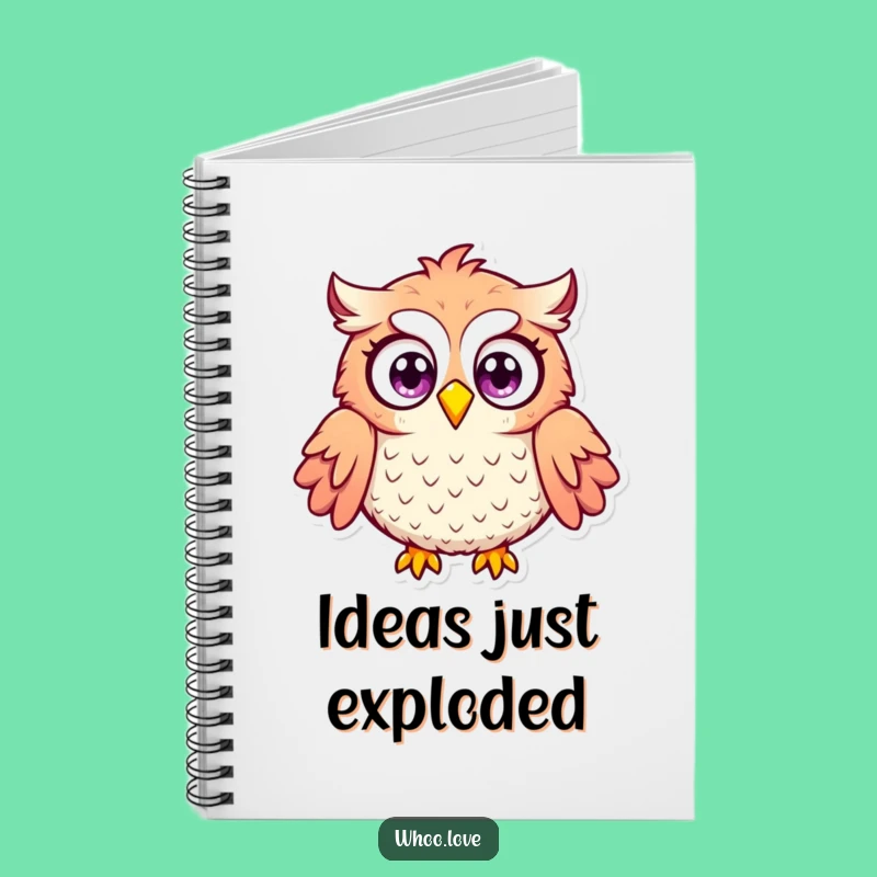 Funny Surprised Owl Notebook: Wide Eyes Puffed Feathers Journal, Perfect Gift