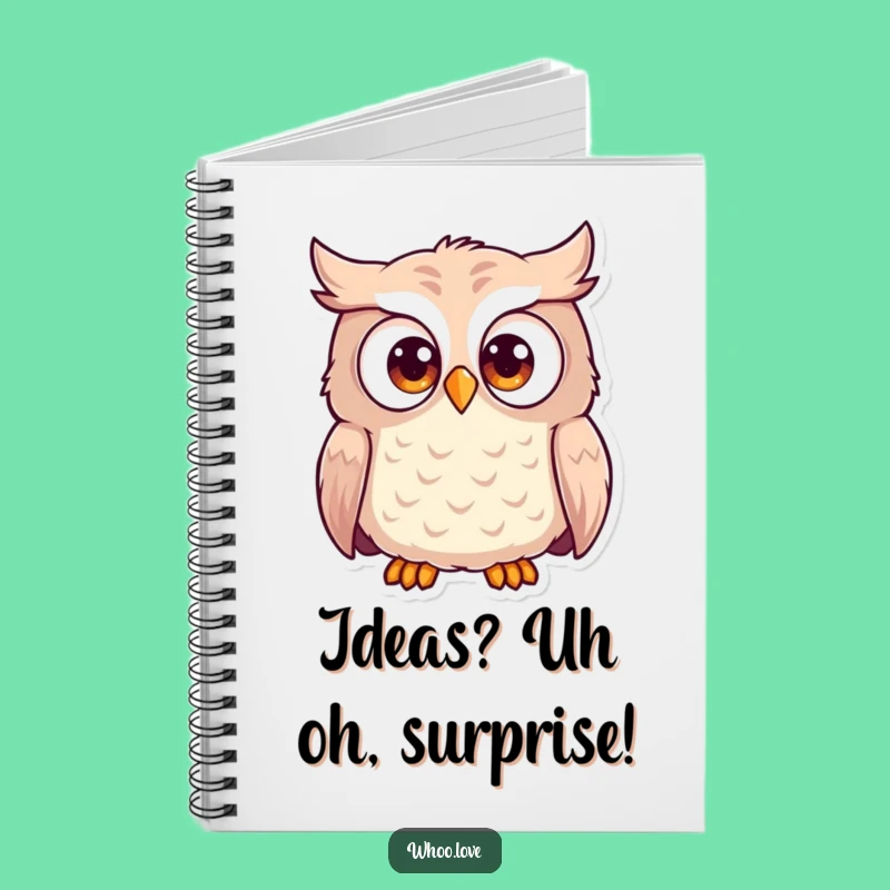 Funny Wide-Eyed Owl Notebook - Journal Your Surprises Hilariously