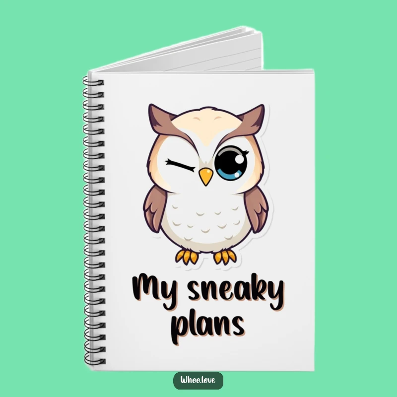 Funny Winking Owl Notebook - Cheeky Journal, Ideal Funny Gift for Note-Takers