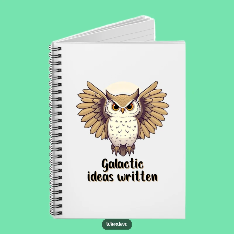 Funny Majestic Owl Notebook: Starry Night Journal for Dreamers