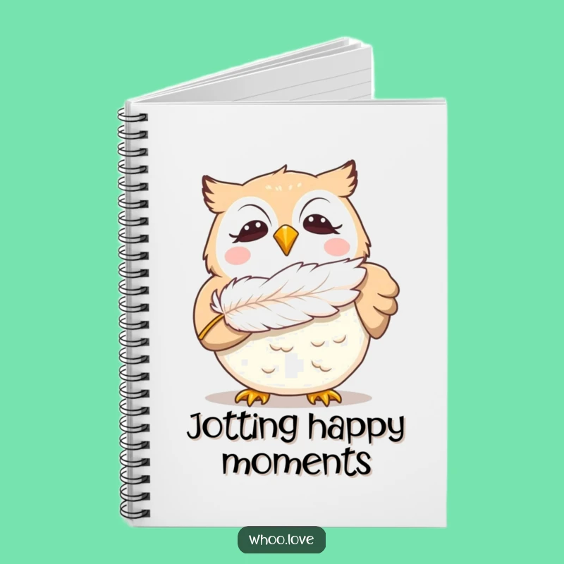 Funny Giggling Owl Notebook: Capture Your Happy Thoughts with Feather-Light Joy