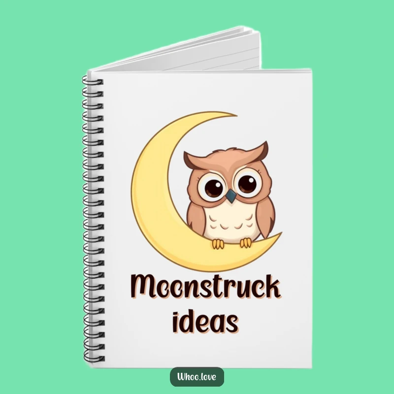 Funny Googly Eyes Owl Moon Notebook: Jot Down Cosmic Ideas