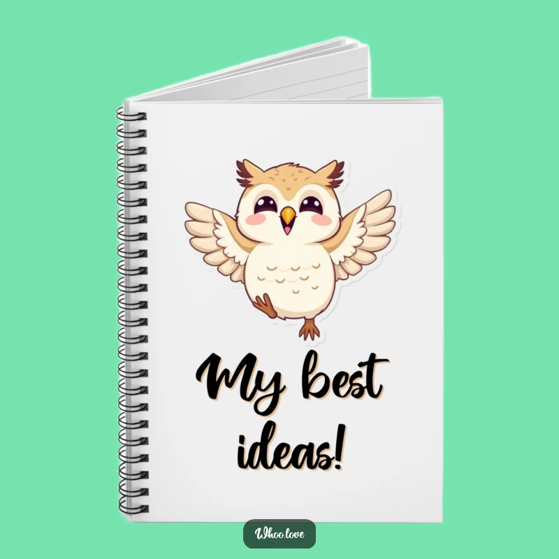 Funny Joyful Owl Notebook: Flapping Wings Happy Journal, Perfect Gift