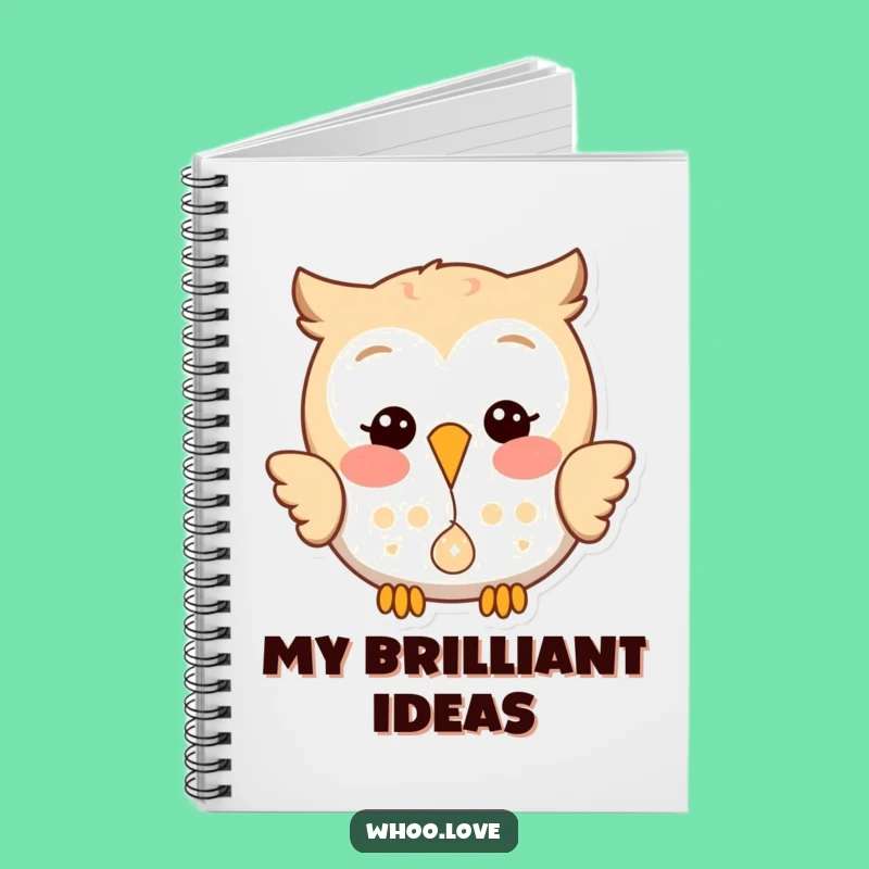 Funny Happy Owl Shiny Dropping Notebook: Jot Down Ideas with Playful Charm