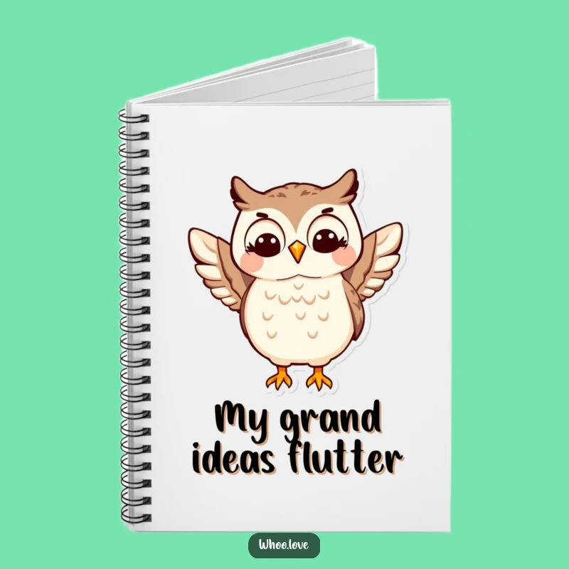 Funny Happy Owl Shimmy Notebook - Jot Down Ideas with a Smile!