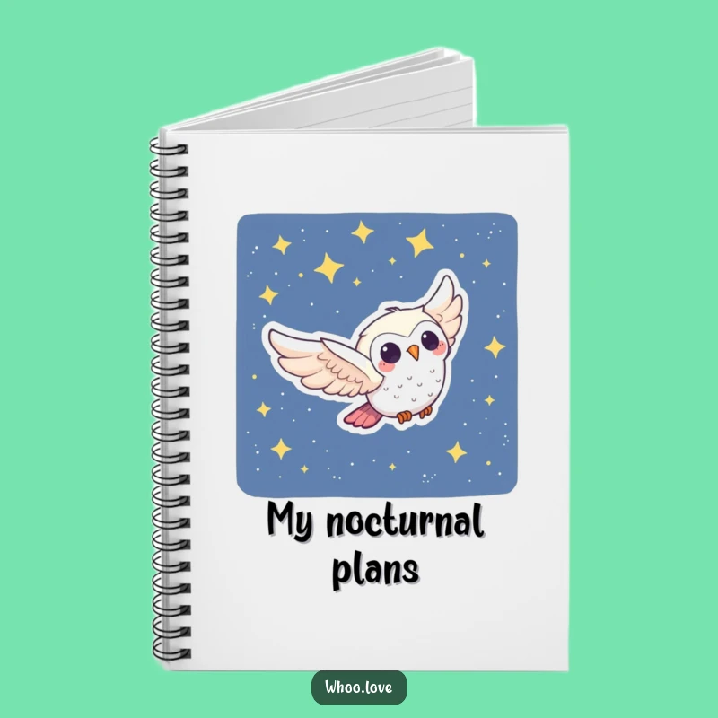 Funny Owl Swoop Notebook: Jot Down Your Nightly Thoughts