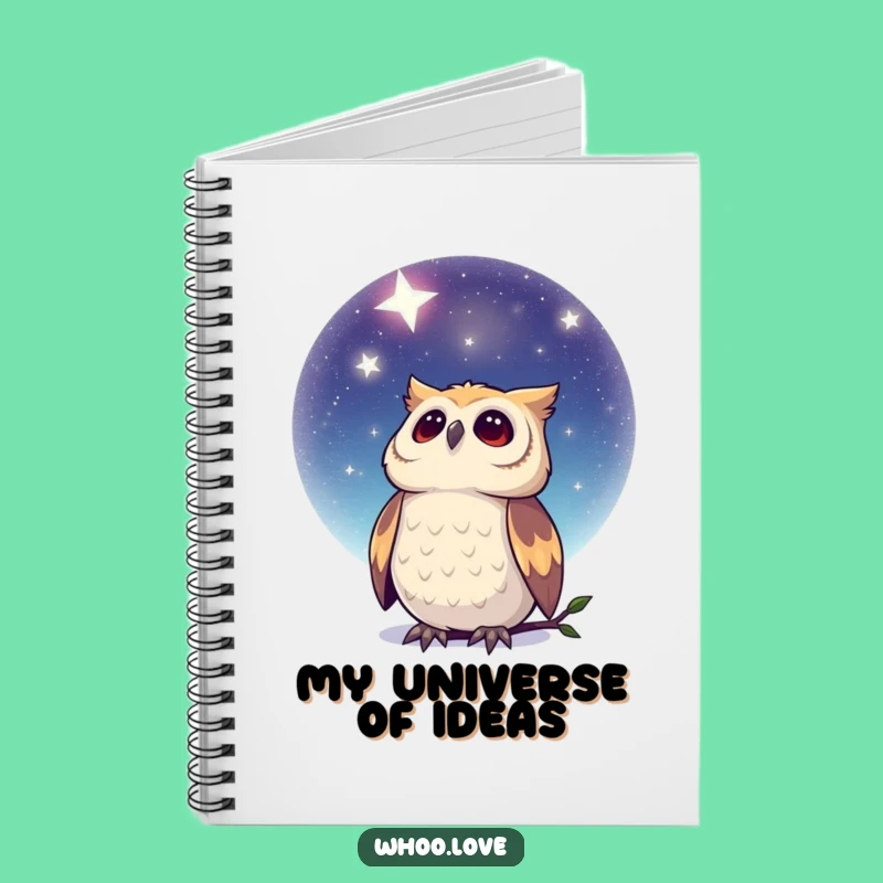 Funny Dreamy Owl Notebook - Capture Your Cosmic Thoughts!
