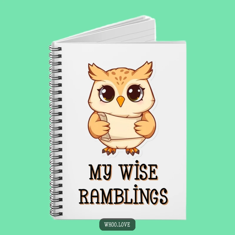 Funny Studious Owl Notebook: Jot Down Ideas with Scholarly Flair