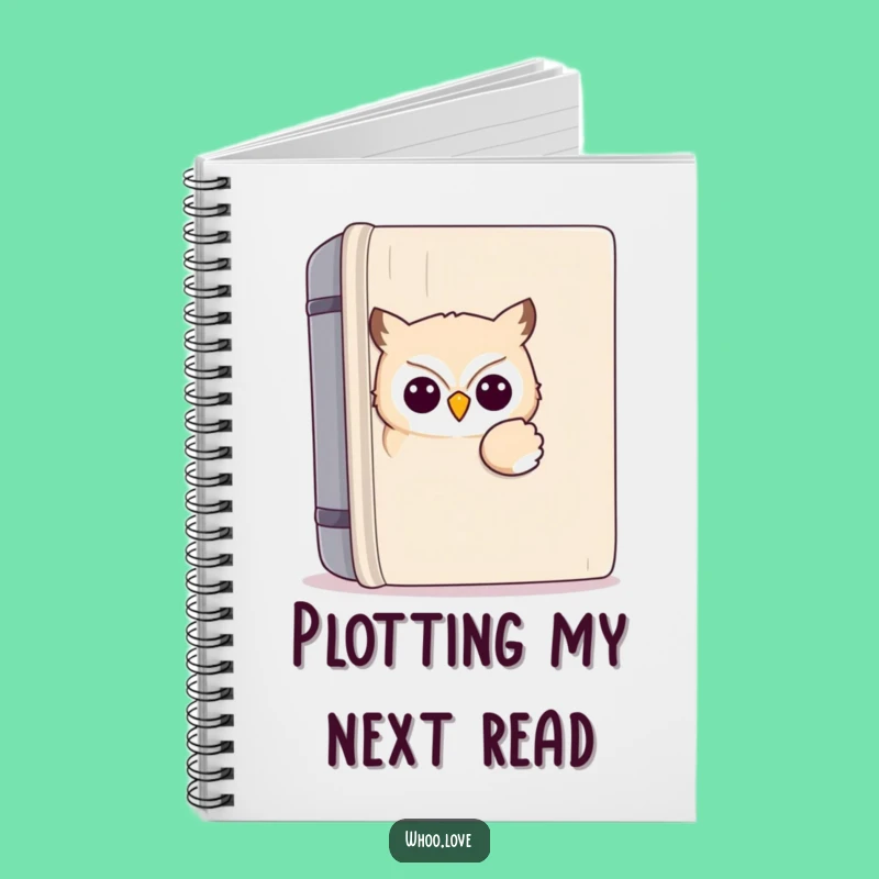 Funny Kawaii Owl Reading Notebook: Cute Owl Peeking Journal Diary, Perfect Gift