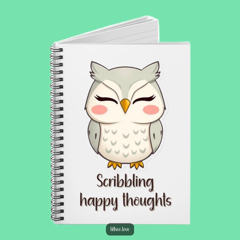 Funny Owl Notebook: Write Happy Thoughts, Perfect Gift Journal