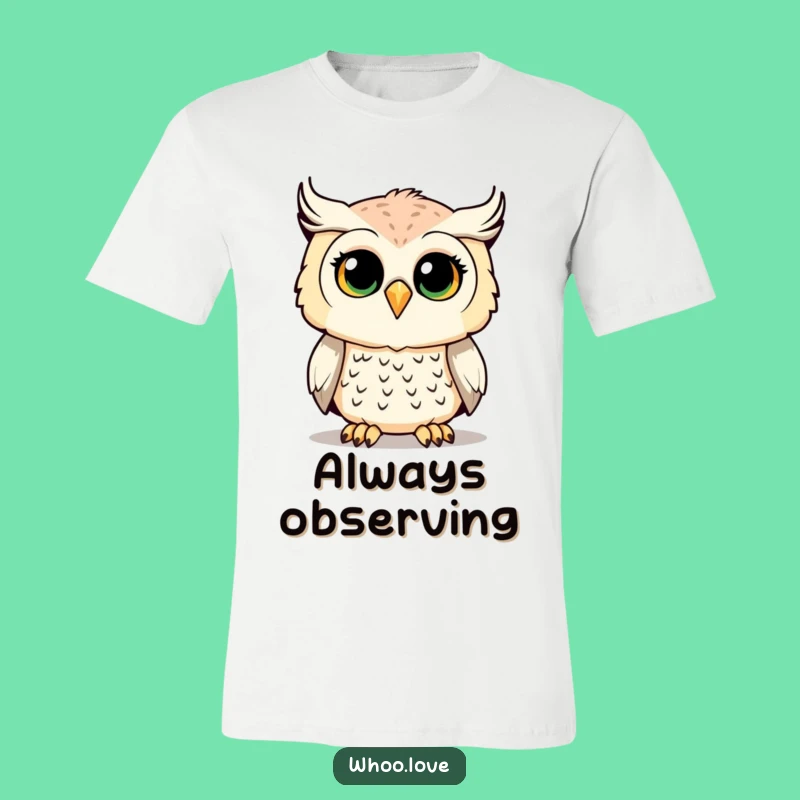Funny Owl T-Shirt: Curious Hooting Graphic Tee, Hilarious Bird Lover Apparel Gift