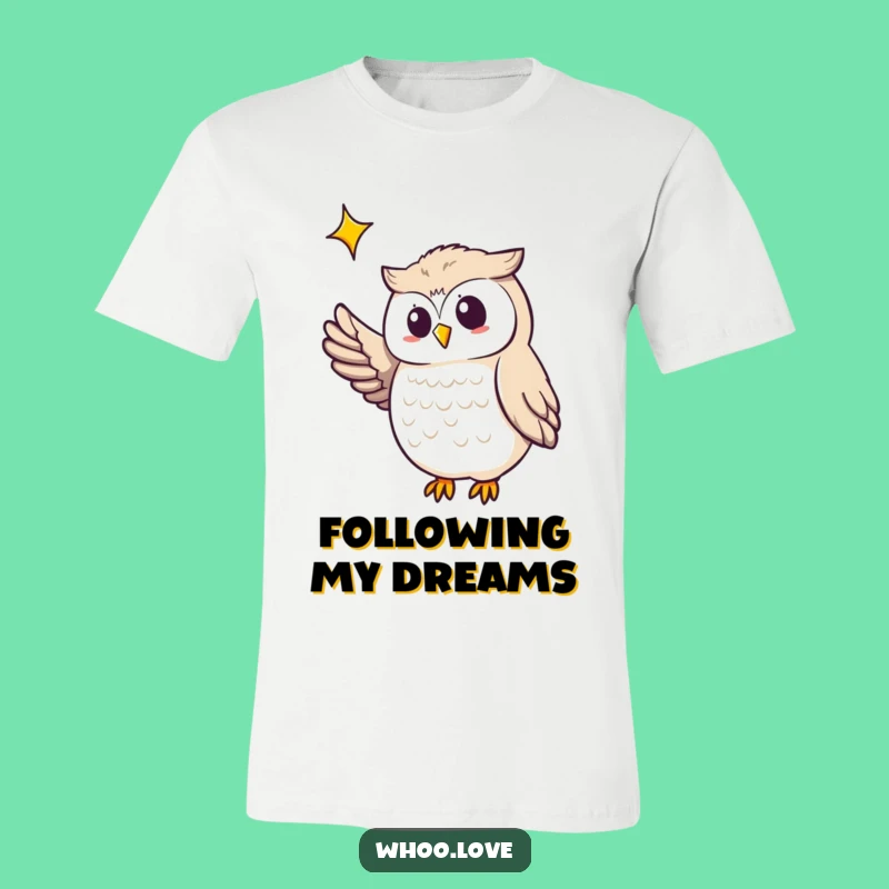 Funny Owl Guiding Star T-Shirt: Wear Your Dreams with Cosmic Humor