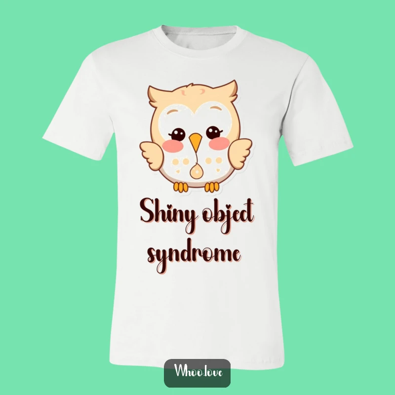 Funny Happy Owl Shiny Dropping T-Shirt: Wear Your Playful Spirit