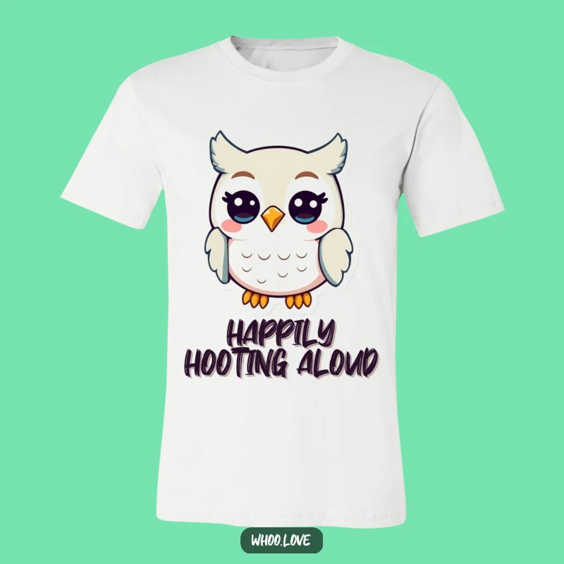 Funny Joyful Owl T-Shirt: Cute Hooting Bird, Great Gift for Happy Souls