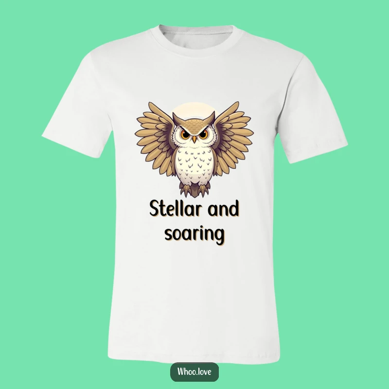 Funny Majestic Owl T-Shirt: Starry Night Character Tee for Dreamers