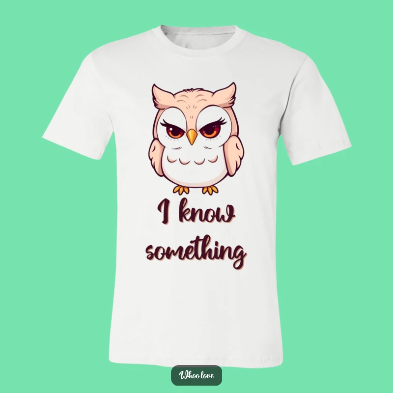 Funny Mischievous Grin Owl T-Shirt - Playful Wink Graphic Tee
