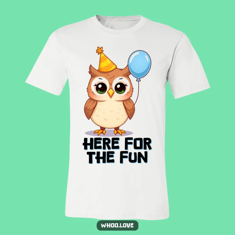 Funny Party Owl T-Shirt: Wear Your Celebration Spirit with This Quirky Tee