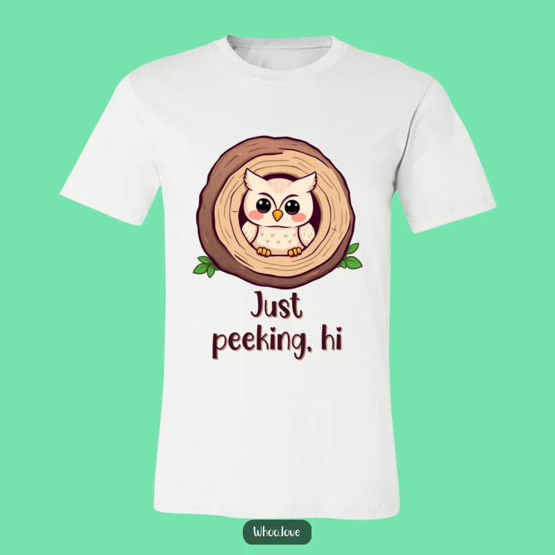 Funny Shy Owl Log T-Shirt: Wear Your Introvert Pride!