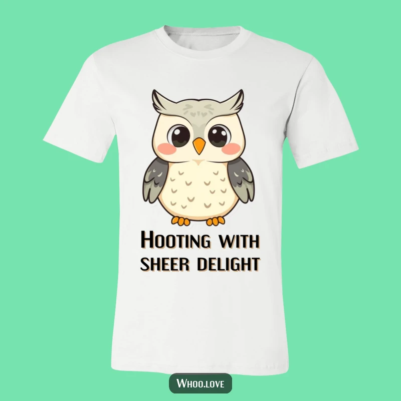 Funny Hooting Owl T-Shirt: Wear Your Joy with this Happy Tee