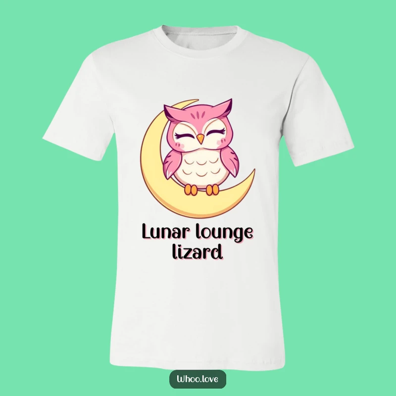 Funny Winking Owl Moon T-Shirt, Hilarious Night Owl Graphic Tee, Great Funny Gift