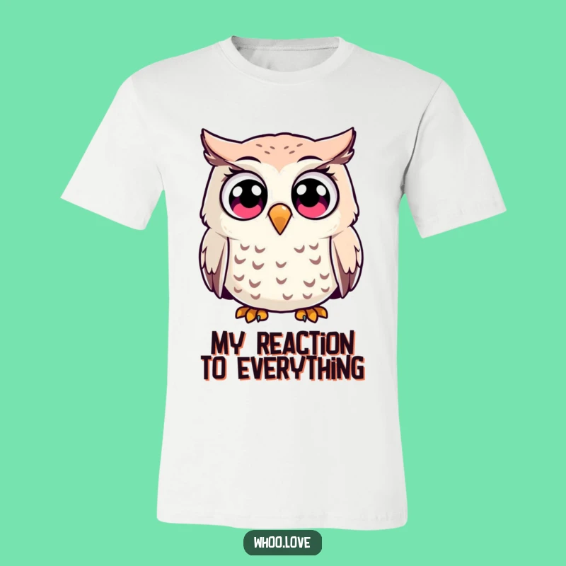 Funny Wide-Eyed Owl T-Shirt: Express Your Shock with this Hilarious Tee