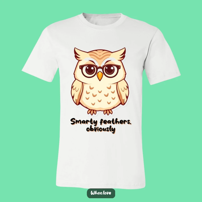 Funny Curious Owl Spectacles T-Shirt, Smart and Humorous Graphic Tee, Great Funny Gift