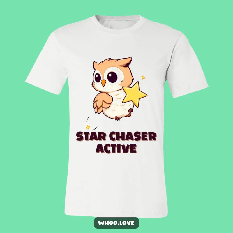 Funny Playful Owl Star T-Shirt: Embrace Whimsy & Humor with this Design