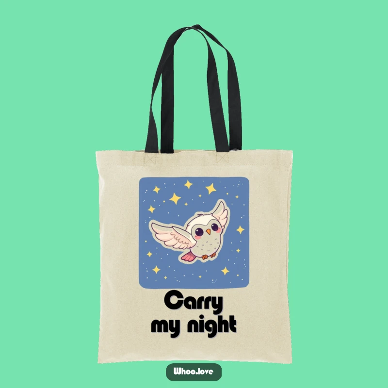 Funny Owl Swoop Tote Bag: Carry the Magic of the Night
