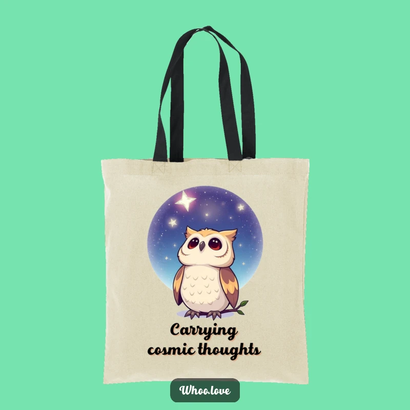 Funny Dreamy Owl Tote Bag - Carry the Magic of the Night Sky