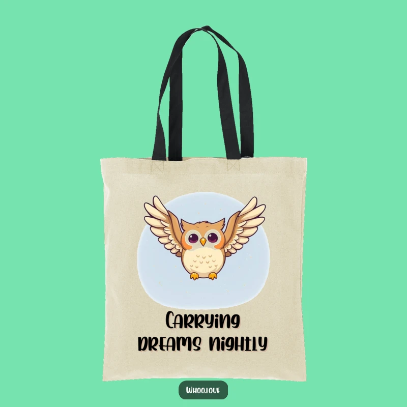 Funny Soaring Owl Tote Bag: Carry Your Essentials with This Hilarious Accessory