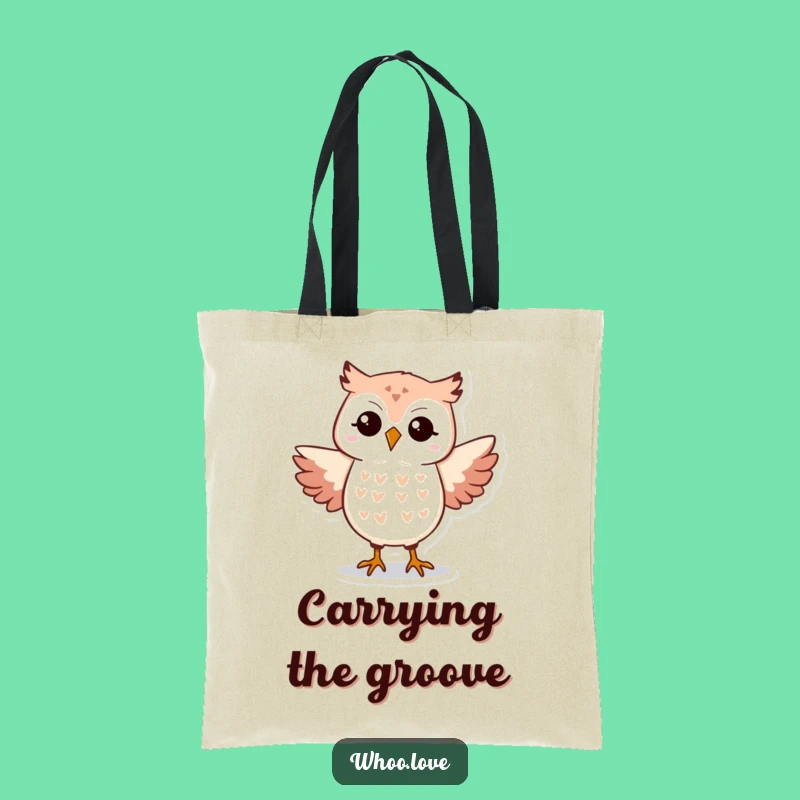 Funny Owl Dance Tote Bag: Silly Hooting Carryall, Humorous Gift for Enthusiastic Shoppers