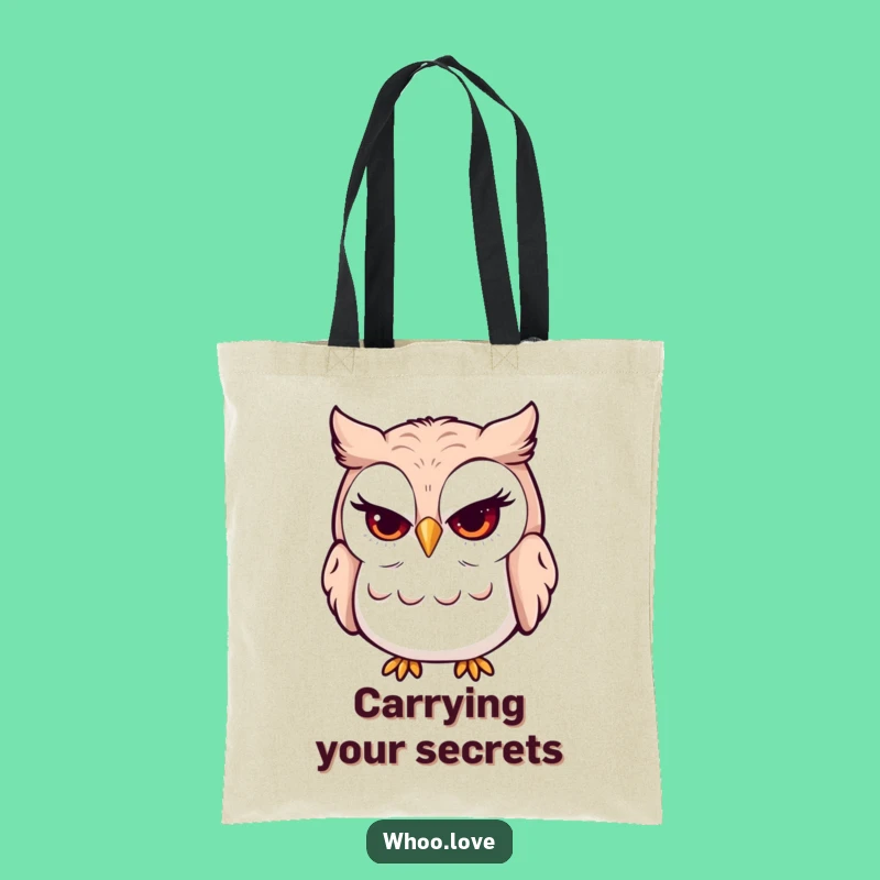 Funny Mischievous Grin Owl Tote Bag - Carry Your Secrets