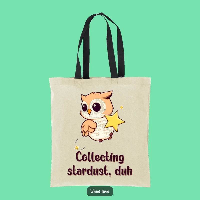 Funny Playful Owl Star Tote Bag: Carry Magic & Laughter Everywhere