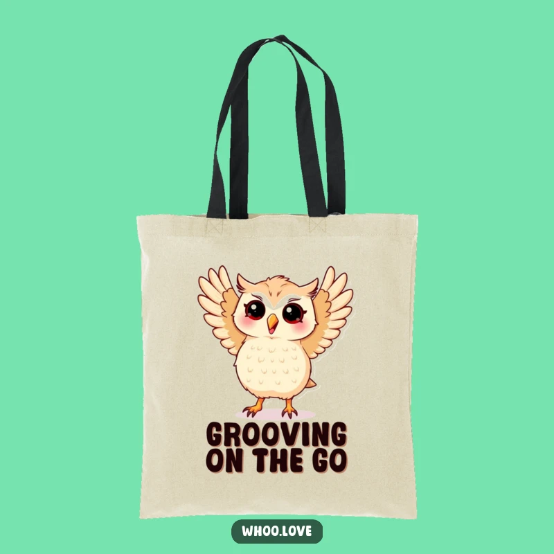 Funny Dancing Kawaii Owl Tote Bag - Carry Your Dance Moves On the Go