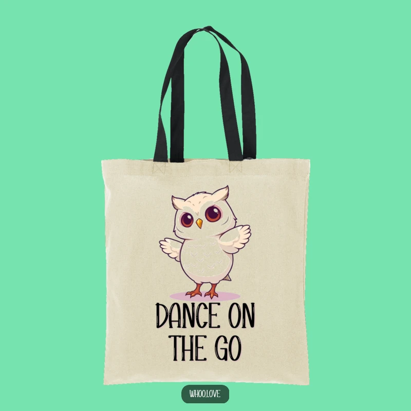 Funny Dancing Owl Tote Bag - Silly Carry-All, Spacious Funny Gift Bag