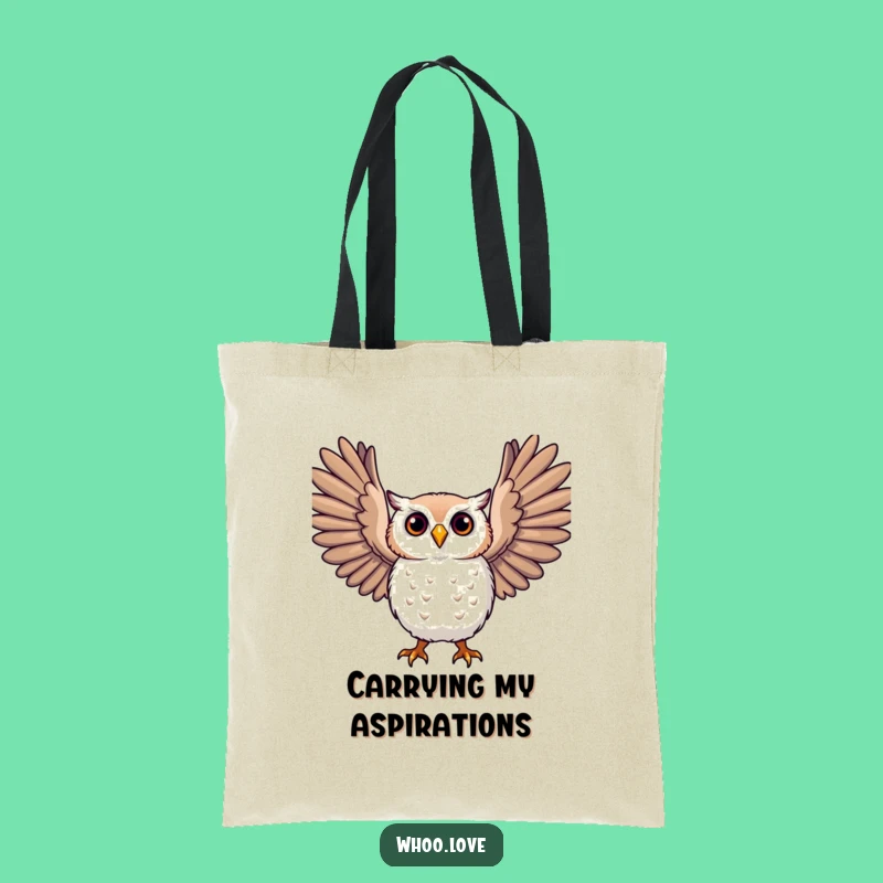 Funny Expressive Owl Wings Tote Bag, Carry Your Joy Freely, Ideal Funny Gift