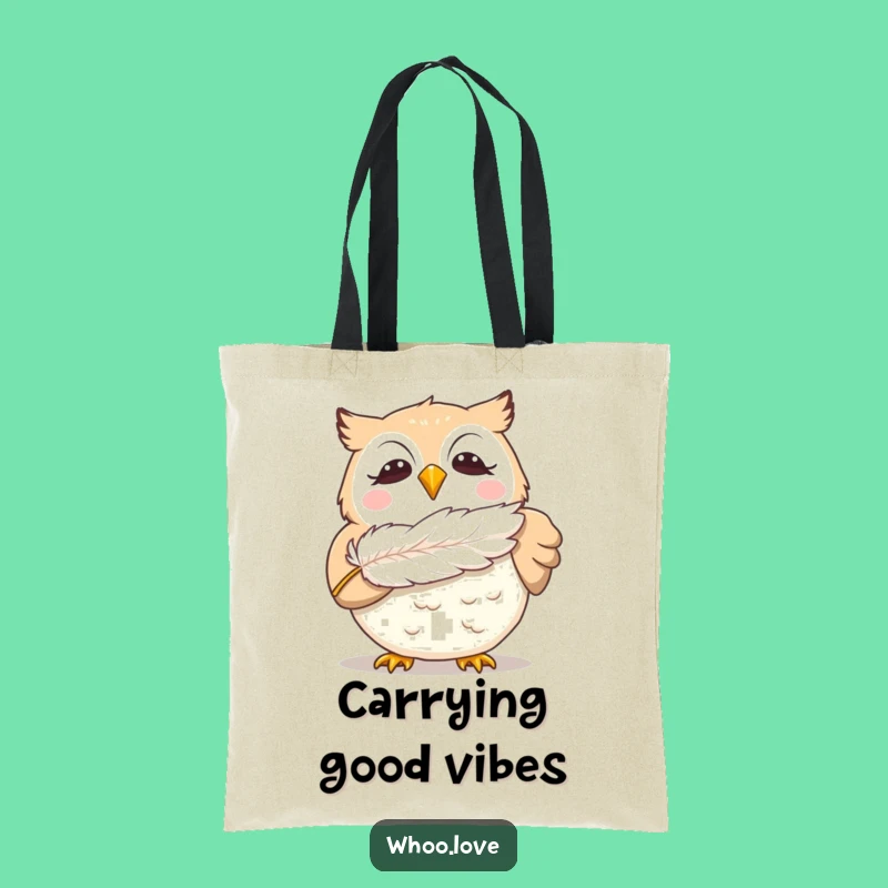 Funny Giggling Owl Tote Bag: Carry Your Essentials with Delightful Feathered Fun