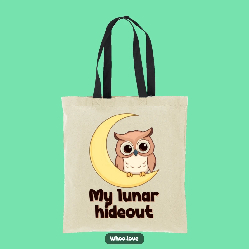 Funny Googly Eyes Owl Moon Tote Bag: Carry Your Laughs!