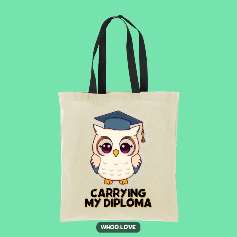 Funny Graduation Owl Tote Bag: Smart Grad Owl Carryall, Hilarious Gift