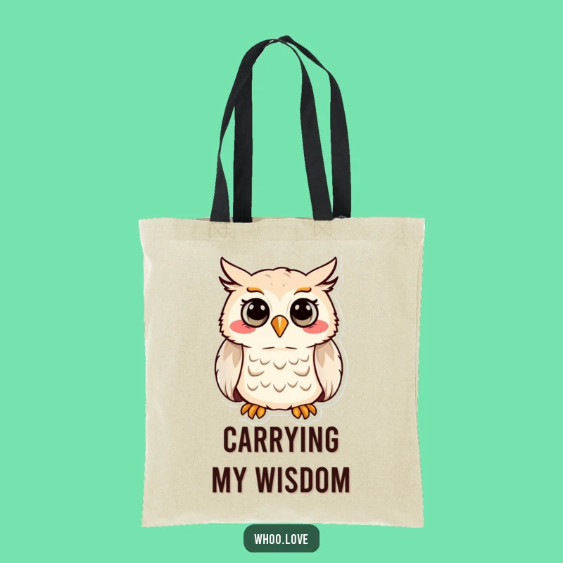 Funny Hooting Owl Tote Bag - Cheerful Bird Carry-All, Eco-Friendly Funny Gift