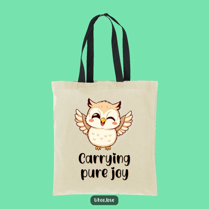 Funny Joyful Kawaii Owl Tote Bag - Carry Your Happiness Everywhere