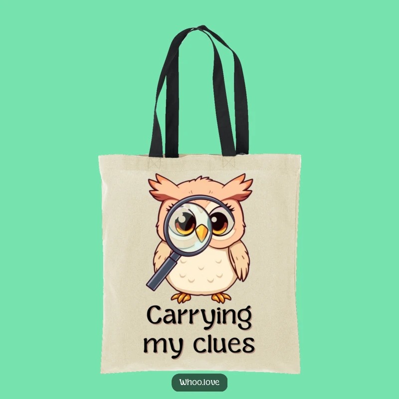 Funny Kawaii Owl Magnifying Tote Bag: Carry Your Curiosity, Perfect Funny Gift