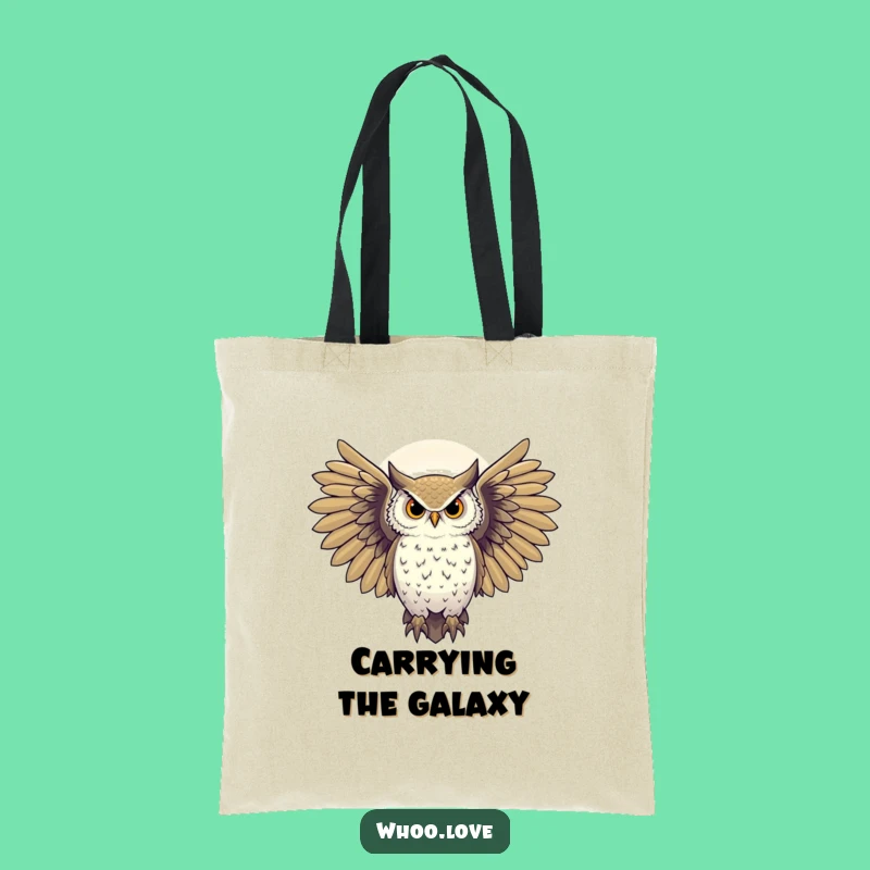 Funny Majestic Owl Tote Bag: Starry Night Carry-All