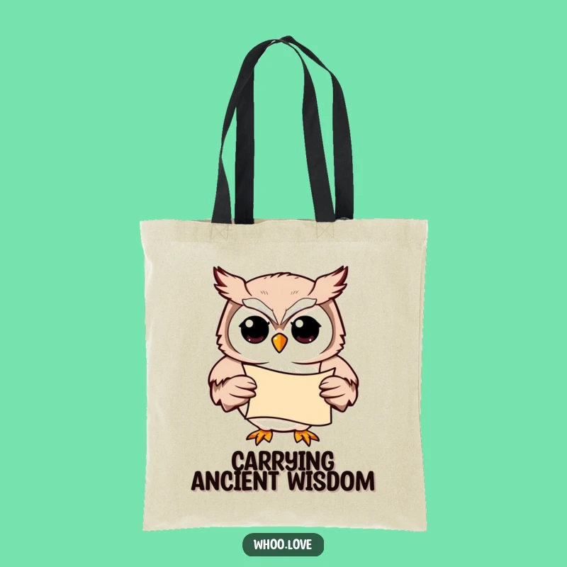 Funny Owl Library Tote Bag: Carry Your Books with This Hilarious Studious Bird