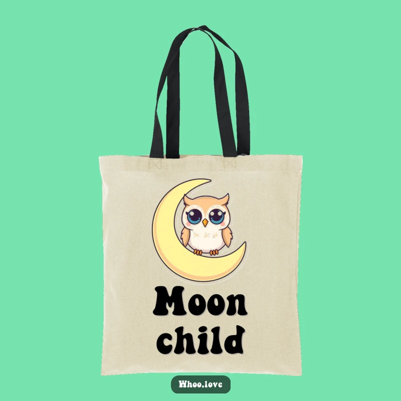 Funny Owl Moon Tote Bag: Curious Character - Practical Funny Gift for Shoppers