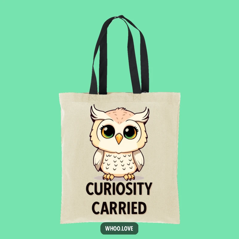 Funny Owl Tote Bag: Stylish Curious Hooting Carryall, Eco-Friendly Humorous Gift