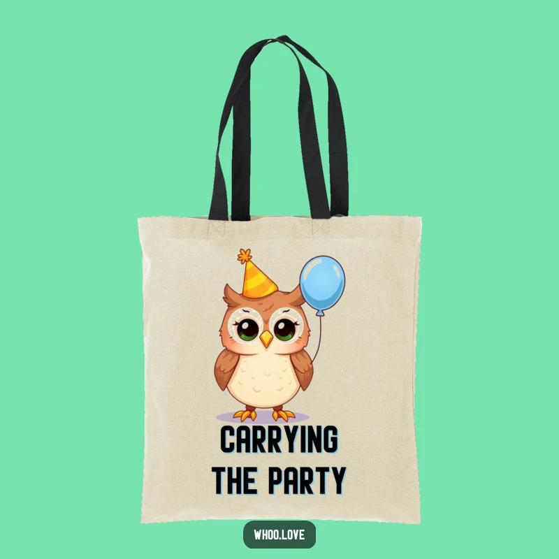 Funny Party Owl Tote Bag: Carry Your Party Essentials with Festive Flair