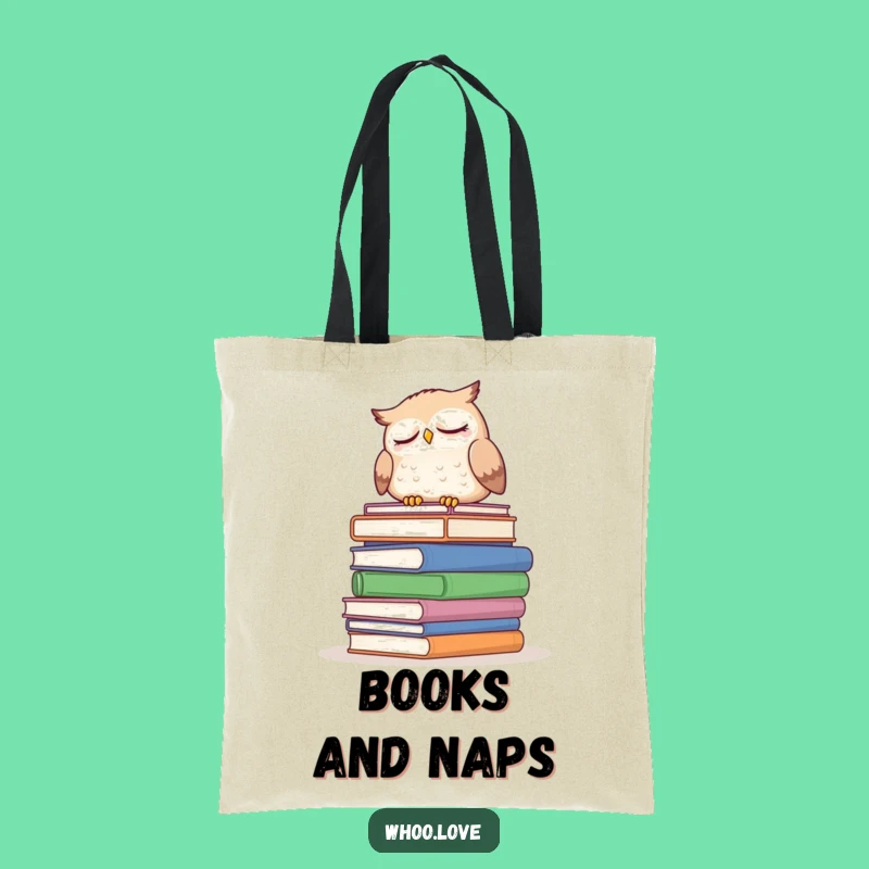 Funny Sleepy Owl Tote Bag: Carry Your Books and Dreams with Whimsical Charm