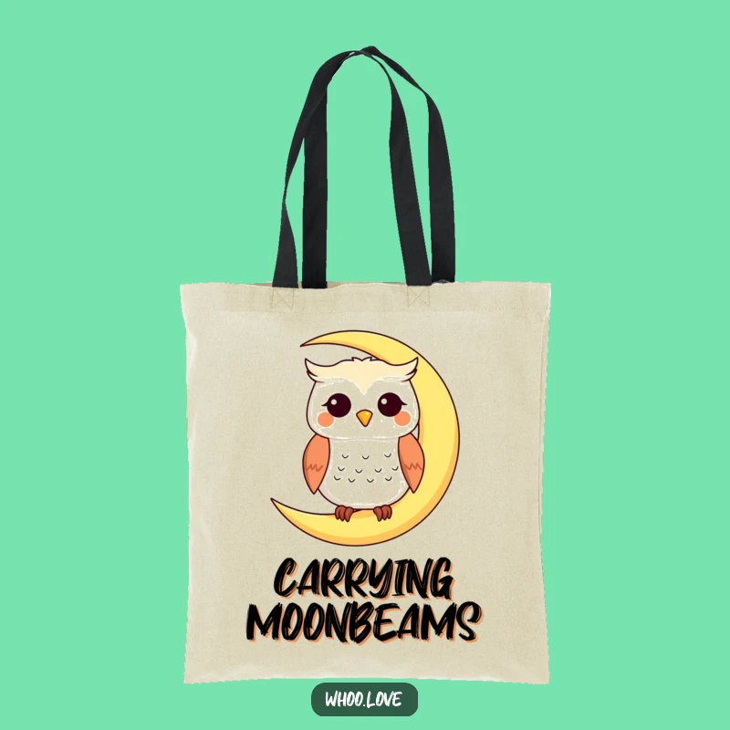 Funny Smiling Owl Moon Tote Bag: Carry Your Dreams with Style