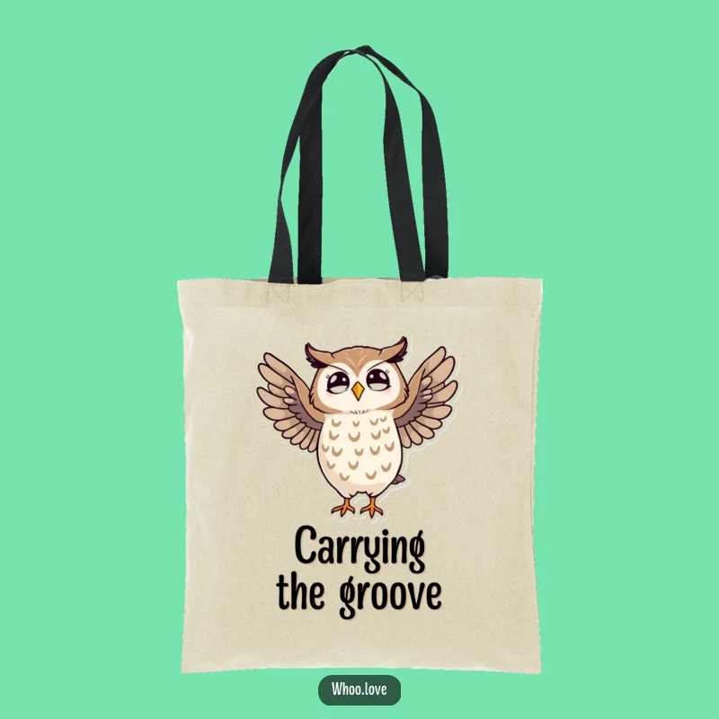 Funny Striped Owl Dance Tote Bag: Carry Your Laughs with This Chic Owl Accessory